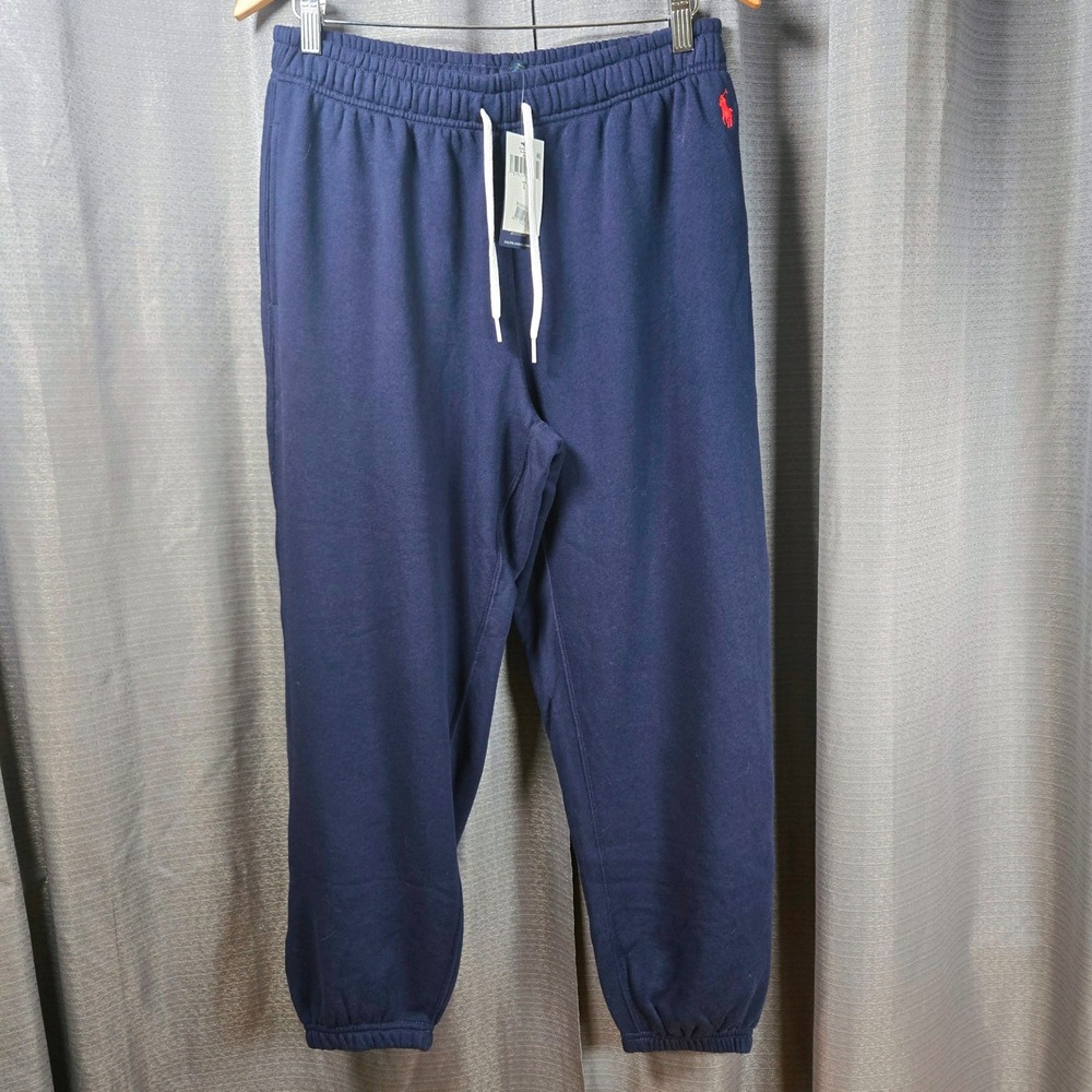 Polo Ralph Lauren Womens Fleece Athletic Pants Cruise Navy L , MSRP 148$